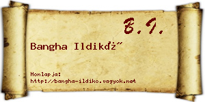 Bangha Ildikó névjegykártya
