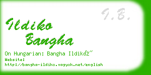 ildiko bangha business card